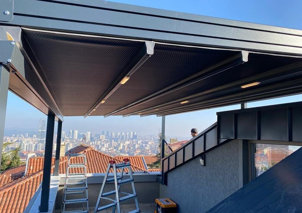 Motorlu Pergola - Teknik Dizayn Alüminyum
